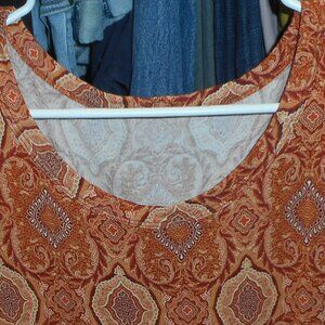 NO TAGS; women's top, color Rust, size ?